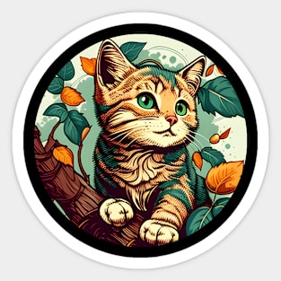 Baby Cute Cat Flower - Floral Cat Lover Sticker